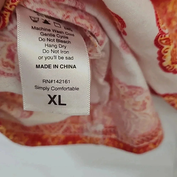 LuLaRoe Stasha Orange Ruffle Tank Size XL - Picture 6 of 8